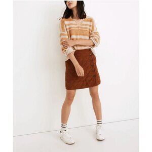 Madewell Corduroy Quilted Mini Skirt Sz 2 NB889